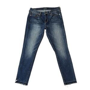Lucky Brand Brooke Capri Raw Hem Skinny Jeans. Blue Size 6 #1236
